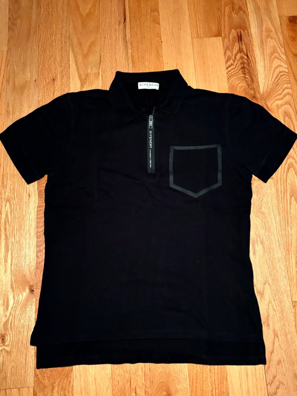 Givenchy 3 Ave George V Zipper Polo Shirt